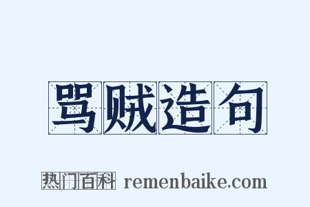 骂贼造句是什么意思的图片
